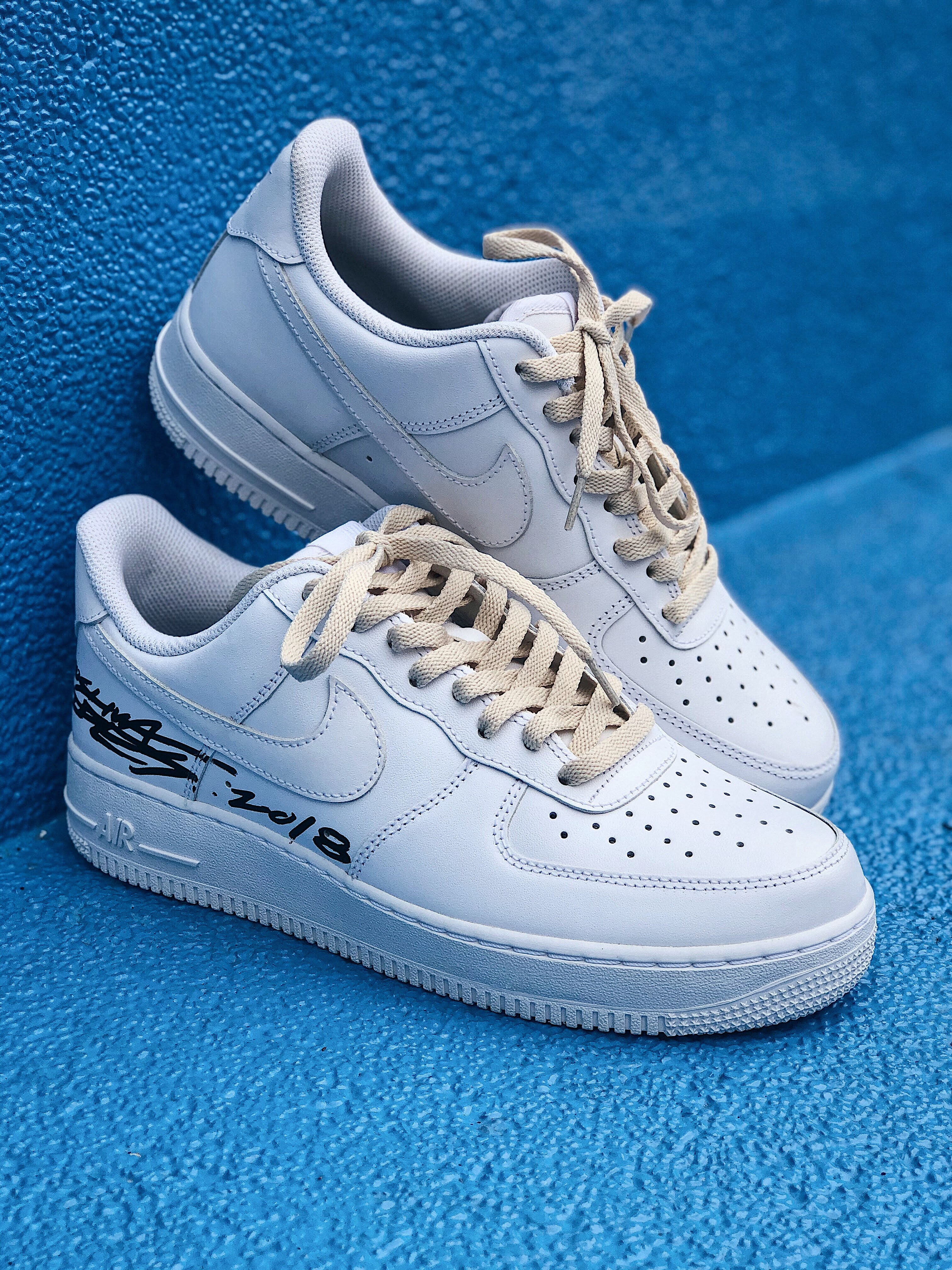 cream laces for air force 1